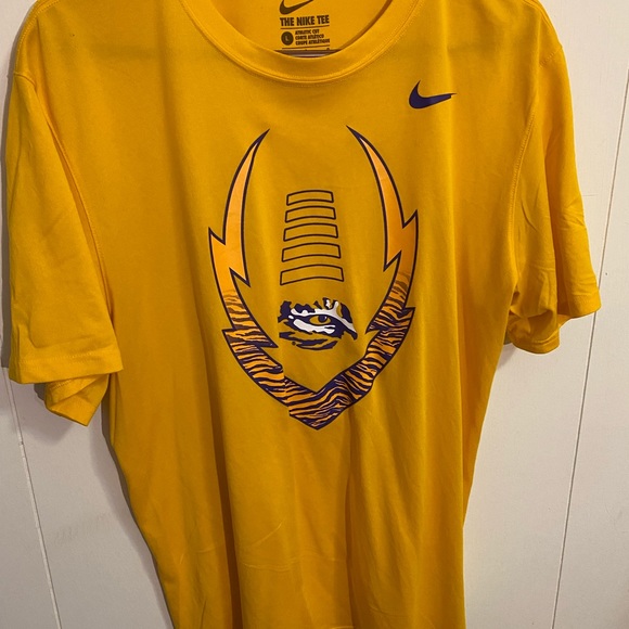 LSU Nike Dri Fit Football Tee - Picture 1 of 3
